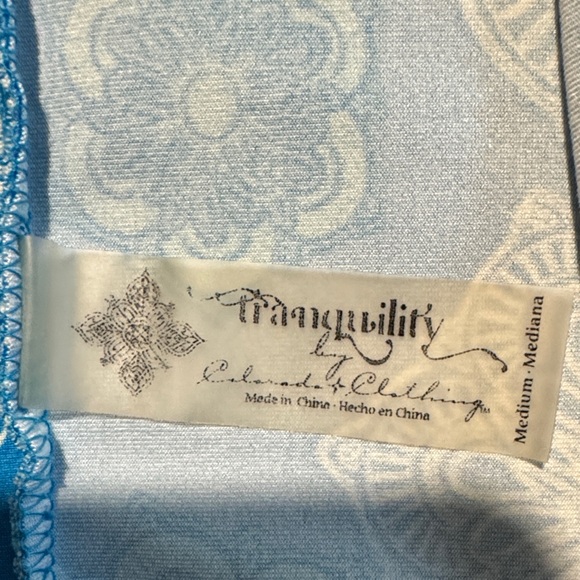 Casual Blue Patterned Pull-On Skirt - Picture 2 of 6